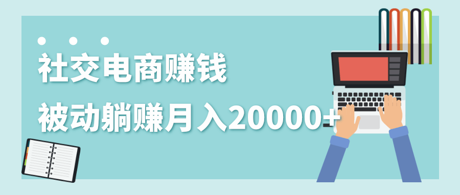 2020年最赚钱的副业，社交电商被动躺赚月入20000+，躺着就有收入（视频+文档）-林文副业站