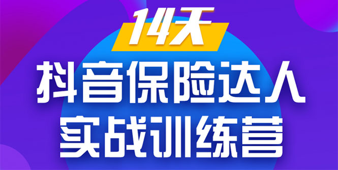 《14天抖音保险达人实战训练营》从0开始-搭建账号-拍摄剪辑-获客到打造爆款-林文副业站
