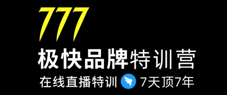 7日极快品牌集训营，在线直播特训：7天顶7年，品牌生存的终极密码-林文副业站