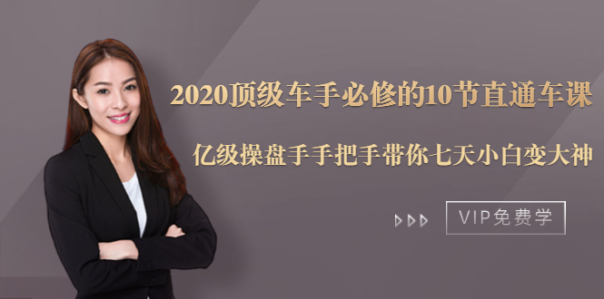 2020顶级车手必修的10节直通车课：亿级操盘手手把手带你七天小白变大神-林文副业站
