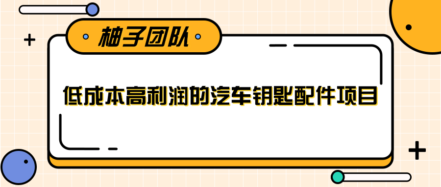线下暴利赚钱生意，低成本高利润的汽车钥匙配件项目-林文副业站