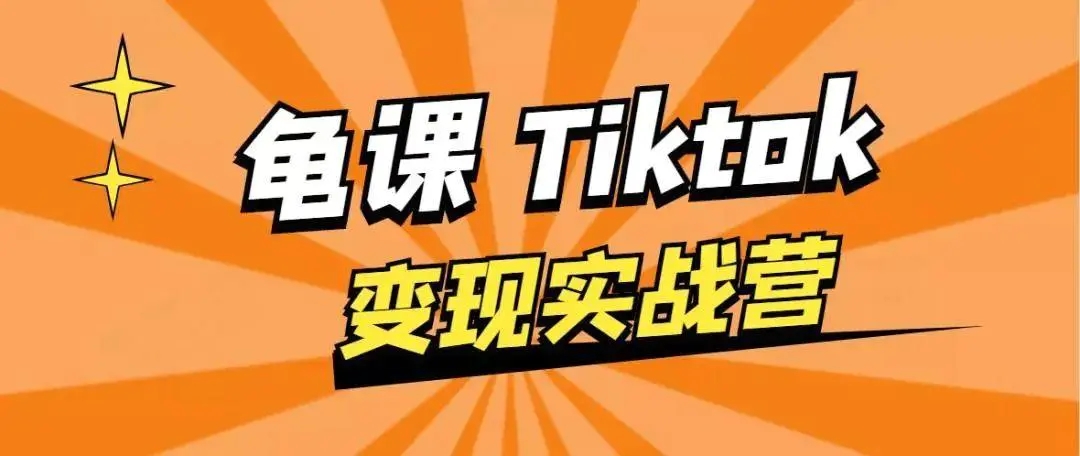 龟课·TikTok变现实战训练营线上第1期，多种变现模式，轻松赚美刀-林文副业站