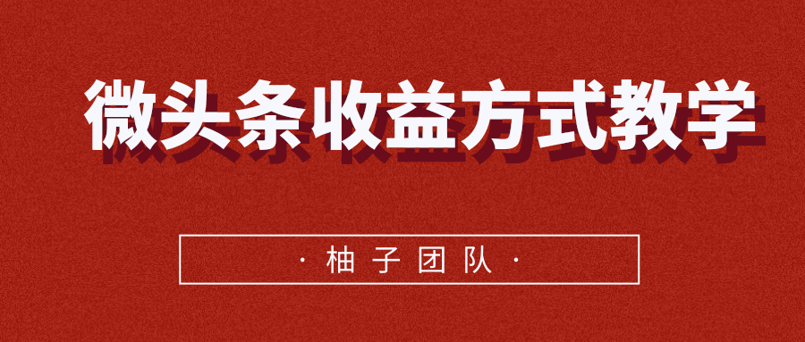 微头条收益方式教学，单条收益可达1000+-林文副业站