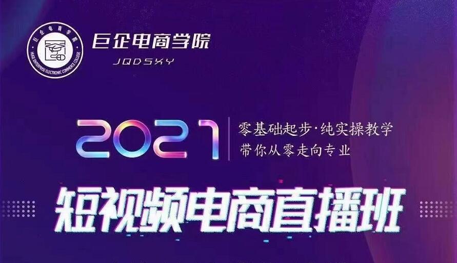 巨企电商学院·2021短视频电商直播班，价值2980元-林文副业站
