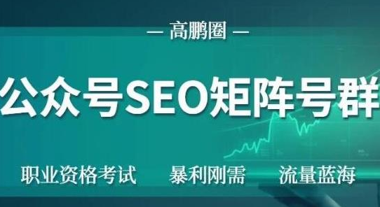 高鹏圈公众号SEO矩阵号群，实操20天纯收益25000+，普通人都能做-林文副业站