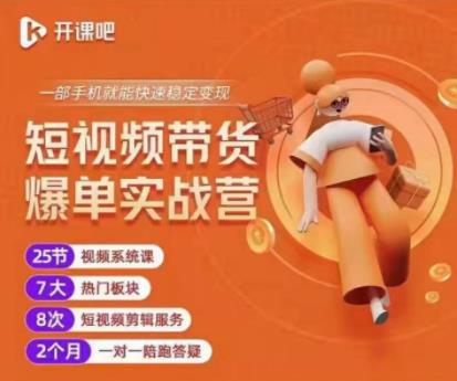 2022开课吧透透糖短视频带货爆单实战营，一部手机就能快速稳定变现！-林文副业站