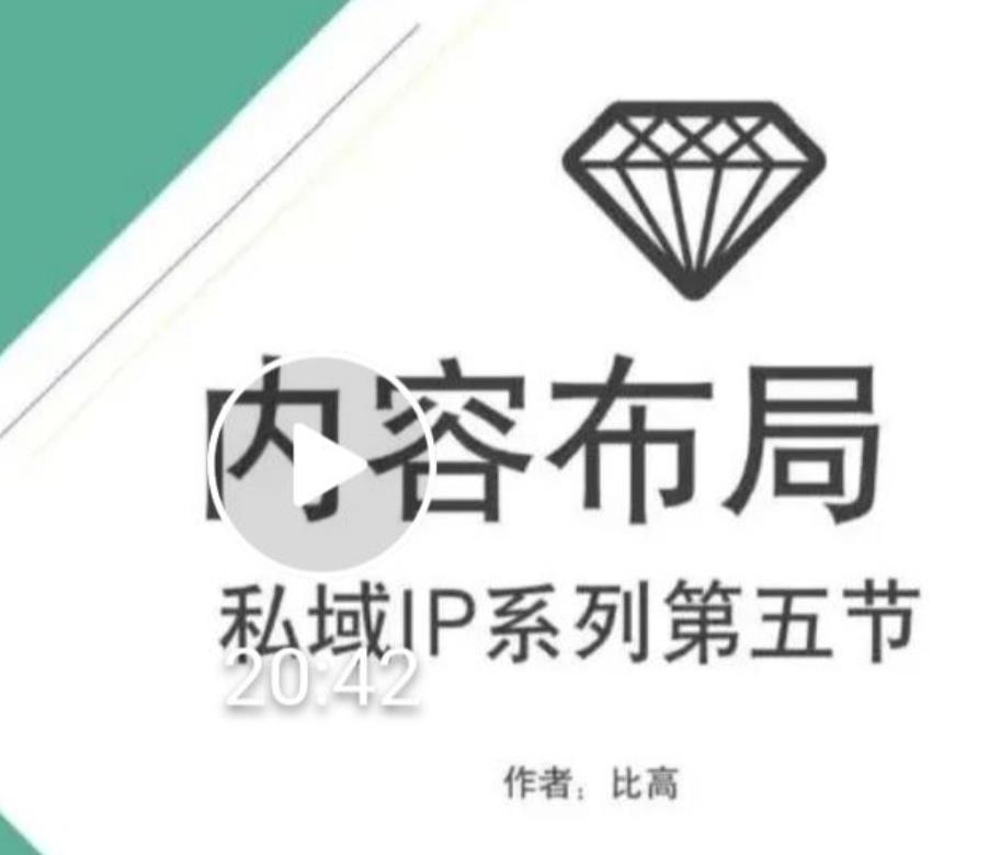 比高私域IP流量变现视频课，6个月10W粉，2235付费会员【完结】-林文副业站