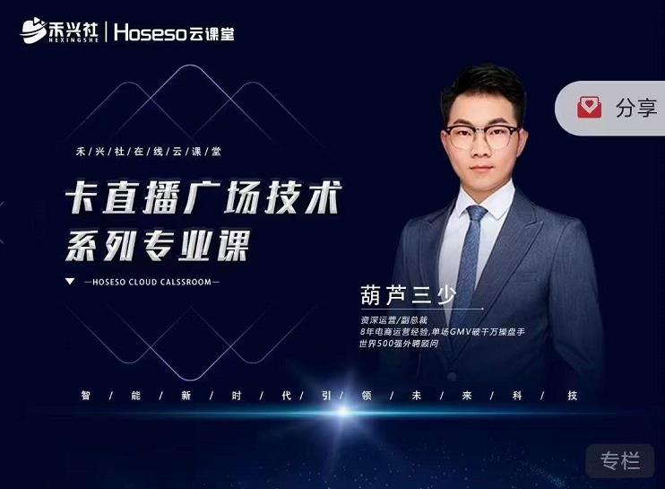 禾兴社·卡直播广场技术系列专业课，目前最强最全直播广场技术-林文副业站