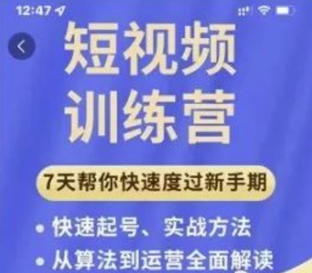 成哥从入门到精通7天短视频运营训练营，理论、实战、创新共42节课-林文副业站