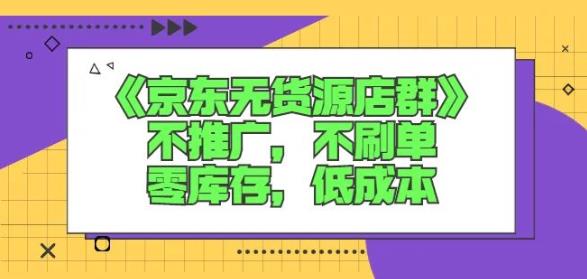 诺思星商学院京东无货源店群课：不推广，不刷单，零库存，低成本-林文副业站