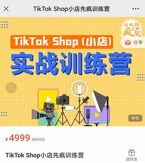 疯人院TikTok Shop小店先疯训练营，开启2022年海外小店带货，从0到1掌握TK小店运营-林文副业站