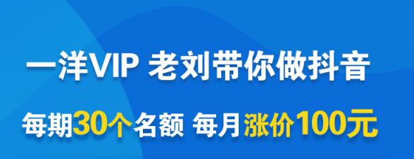 一洋电商抖音VIP，每月集训课+实时答疑+资源共享+联盟合作价值580元-林文副业站