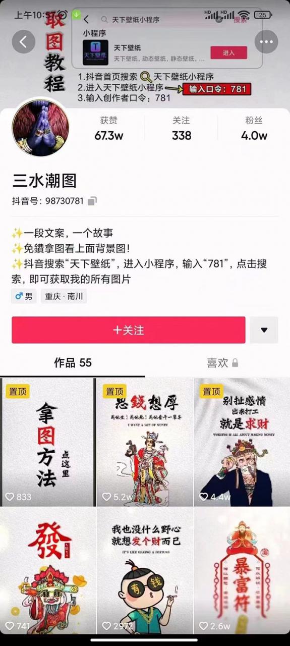 国潮壁纸变现项目，新手可操作日赚200+【素材+软件+教程】-林文副业站
