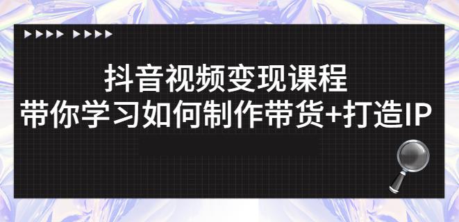 抖音短视频变现课程：带你学习如何制作带货+打造IP【41节】-林文副业站
