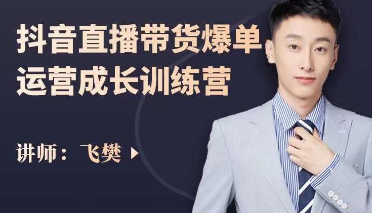 飞樊：抖音直播带货爆单运营成长训练营，手把手教你玩转直播带货-林文副业站