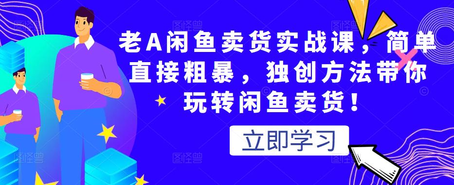 老A闲鱼卖货实战课，简单直接粗暴，独创方法带你玩转闲鱼卖货！-林文副业站