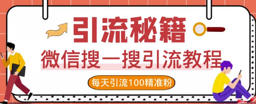 微信搜一搜引流教程，每天引流100精准粉-林文副业站