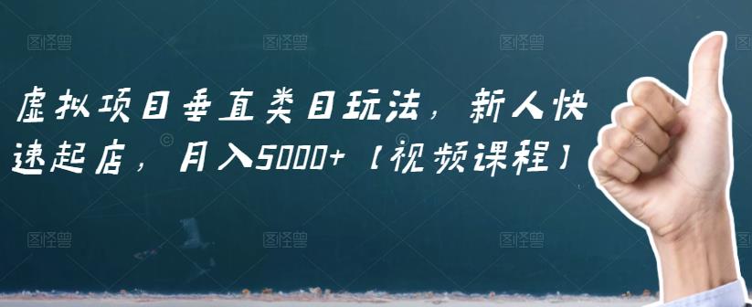 虚拟项目垂直类目玩法，新人快速起店，月入5000+【视频课程】-林文副业站