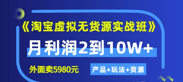 程哥《淘宝虚拟无货源实战班》线上第四期：月利润2到10W+（产品+玩法+资源)-林文副业站
