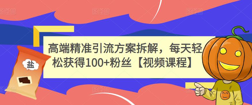 高端精准引流方案拆解，每天轻松获得100+粉丝【视频课程】-林文副业站