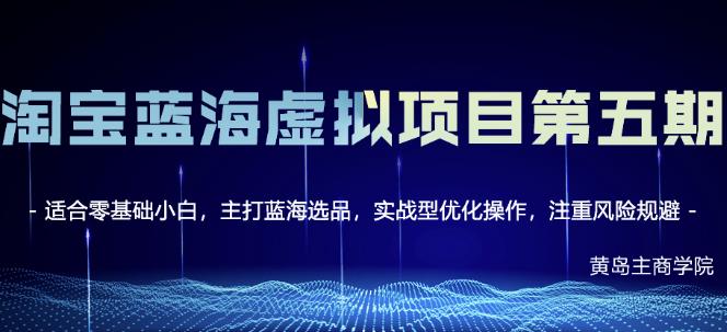 黄岛主淘宝虚拟无货源3.0+4.0+5.0，适合零基础小白，主打蓝海选品，实战型优化操作-林文副业站