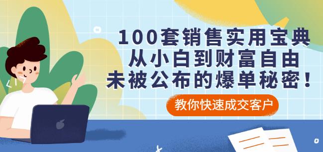 100套销售实用宝典：从小白到财富自由，未被公布的爆单秘密！-林文副业站