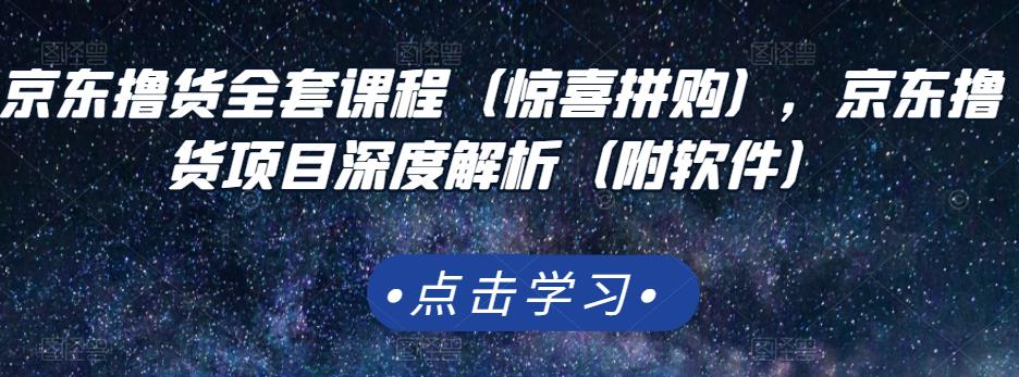京东撸货全套课程（惊喜拼购），京东撸货项目深度解析（附软件）-林文副业站