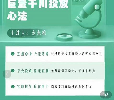 巨量千川优化师投放实操课，学会投放，稳定直播，稳定增产-林文副业站