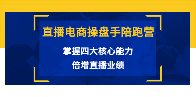 直播电商操盘手陪跑营：掌握四大核心能力，倍增直播业绩（价值980元）-林文副业站