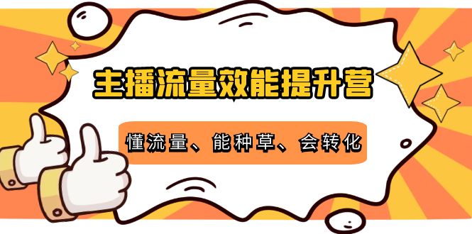主播流量效能提升营：懂流量、能种草、会转化，清晰明确方法规则-林文副业站