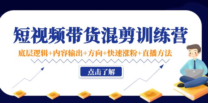 短视频带货混剪训练营：底层逻辑+内容输出+方向+快速涨粉+直播方法-林文副业站