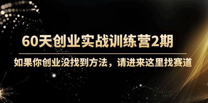 60天创业实战训练营2期：如果你创业没找到方法，进来这里找赛道-价值3000元-林文副业站