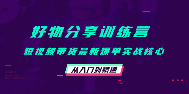 好物分享训练营：短视频带货最新爆单实战核心，从入门到精通-林文副业站