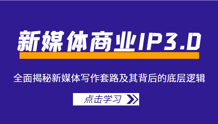 新媒体商业IP3.0，全面揭秘新媒体写作套路及其背后的底层逻辑（价值1299元）-林文副业站