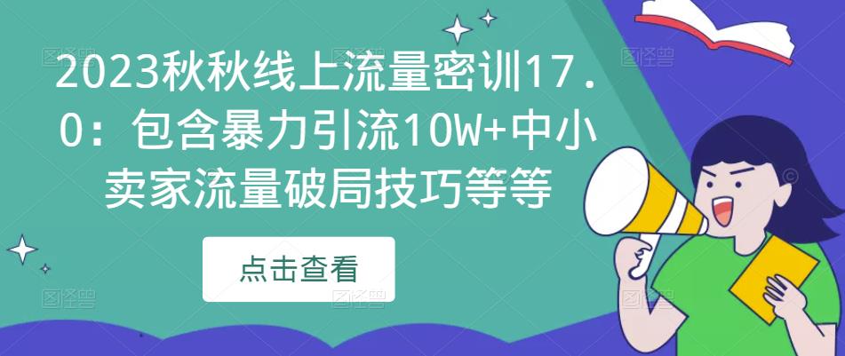 2023秋秋线上流量密训17.0：包含暴力引流10W+中小卖家流量破局技巧等等-林文副业站