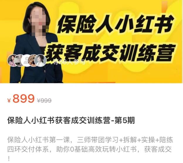 保险人小红书获客成交训练营，0基础高效玩转小红书，可复制的获客成交之路-林文副业站