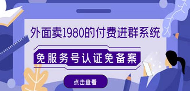 外面卖1980的付费进群免服务号认证免备案（源码+教程+变现）-林文副业站