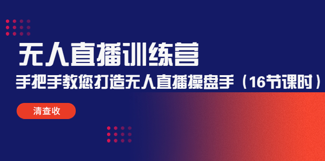 无人直播训练营：手把手教您打造无人直播操盘手（16节课时）-林文副业站