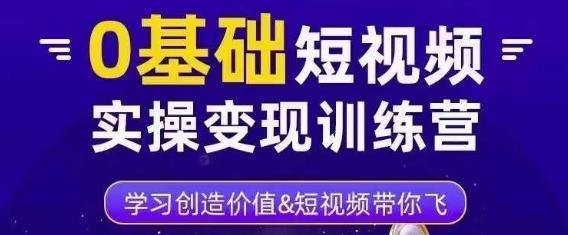 0基础短视频实操变现训练营，3大体系成就百万大V-林文副业站