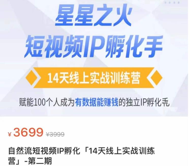瑶瑶·自然流短视频IP孵化第二期，14天线上实战训练营，赋能100个人成为有数据能赚钱的独立IP孵化手-林文副业站