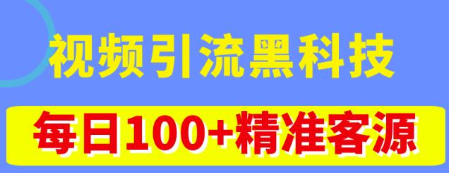 视频引流黑科技玩法，不花钱推广，视频播放量达到100万+，每日100+精准客源-林文副业站