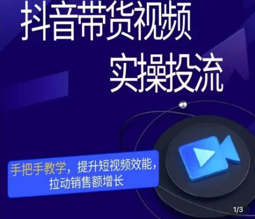 彬彬很靠谱·抖音带货视频实操投流，手把手教学，提升短视频效能，拉动销售额增长-林文副业站