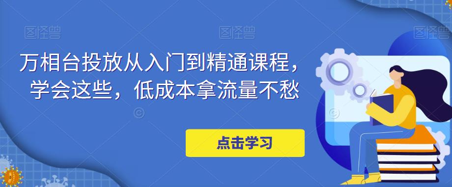 万相台投放从入门到精通课程，学会这些，低成本拿流量不愁-林文副业站