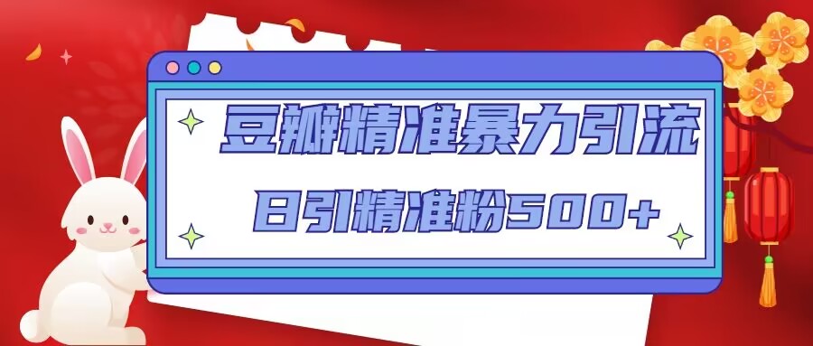 豆瓣精准暴力引流，日引精准粉500+【12课时】-林文副业站