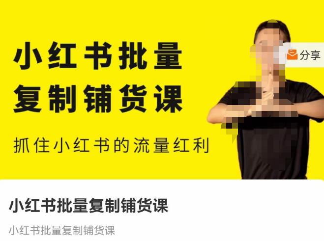 张宾·小红书批量复制铺货课，抓住小红书的流量红利 （更新2023年2月）-林文副业站