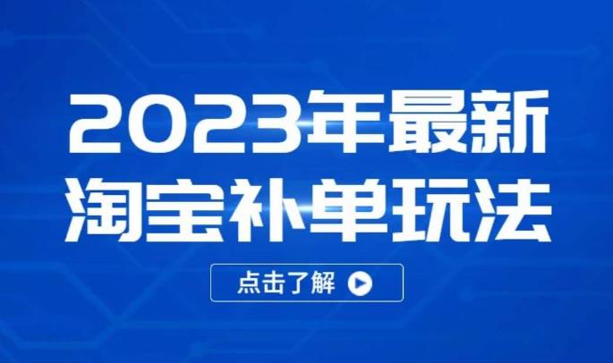 2023年最新淘宝补单玩法，18节课让教你快速起新品，安全不降权-林文副业站