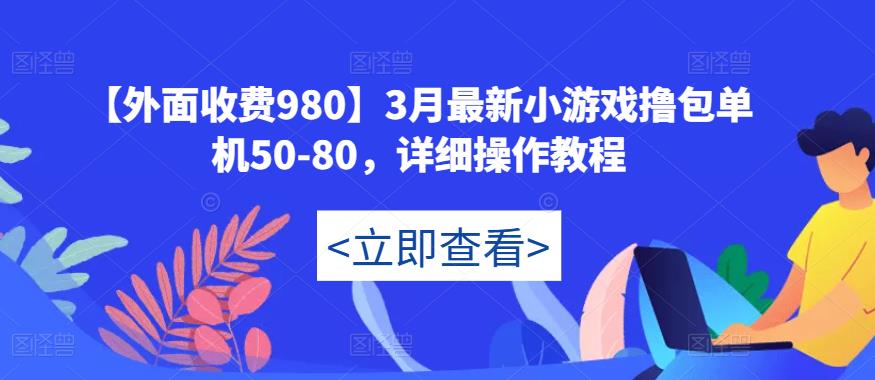 【外面收费980】3月最新小游戏撸包单机50-80，详细操作教程-林文副业站