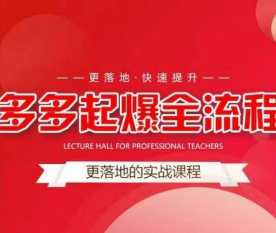 互力-多多新品打爆全流程，拼多多14天拉搜索自然流量，更落地·快速提升-林文副业站