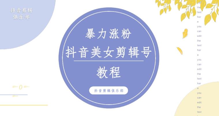抖音快手暴力涨粉美女混剪视频教程，百分百过原创图片教程！附带违规申诉方法-林文副业站