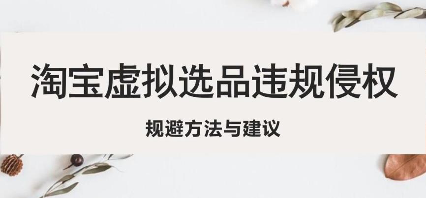 淘宝虚拟违规侵权规避方法与建议，6个部分详细讲解，做虚拟资源必看-林文副业站